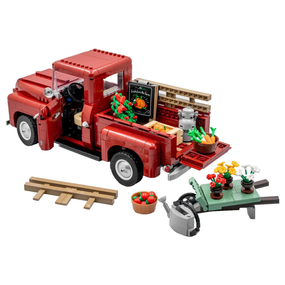 1950s Pickup Truck 1677PCS Building Blocks (10290) MOC Bricks Kit 1950s Pickup Truck Building Blocks