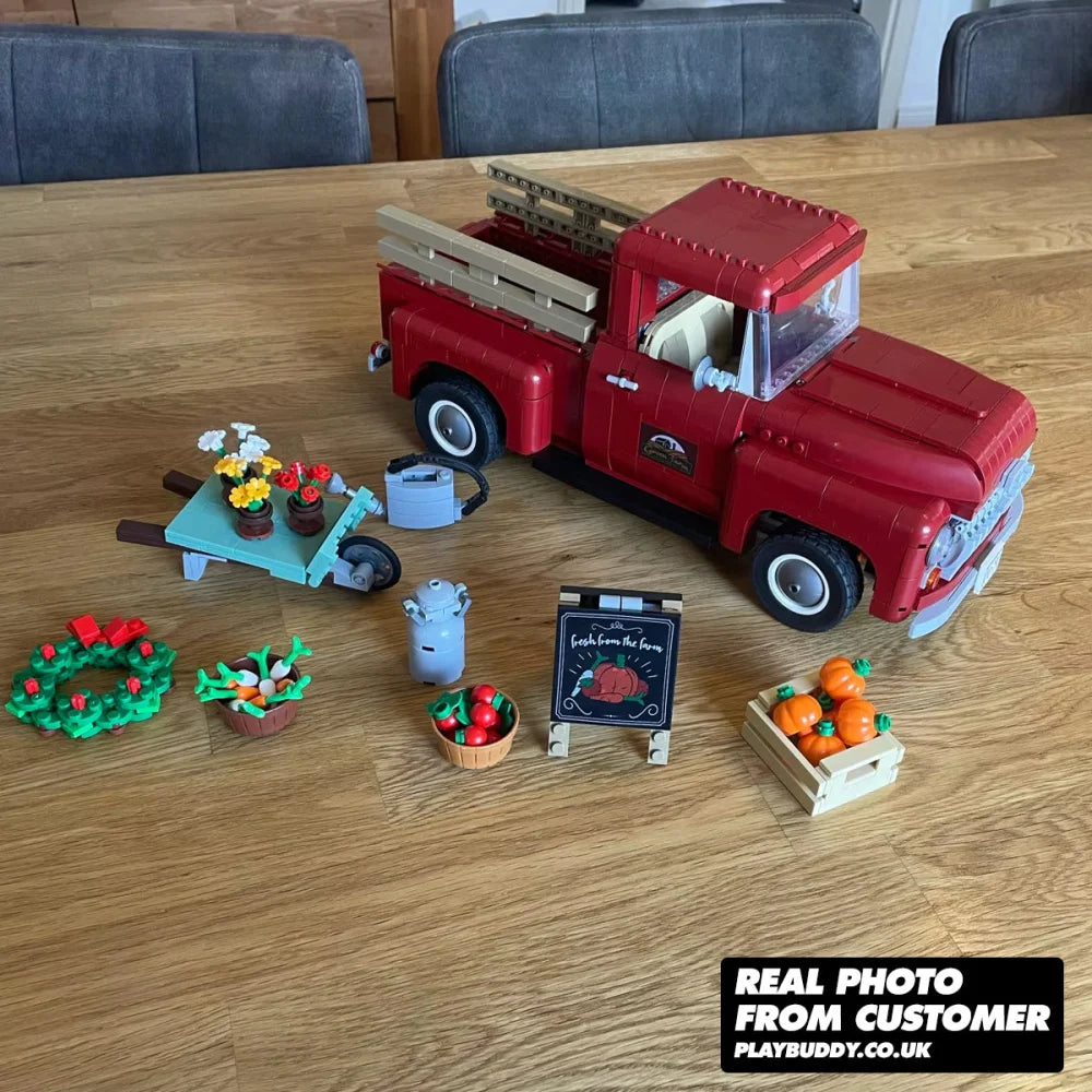 1950s Pickup Truck 1677PCS Building Blocks (10290) MOC Bricks Kit 1950s Pickup Truck Building Blocks