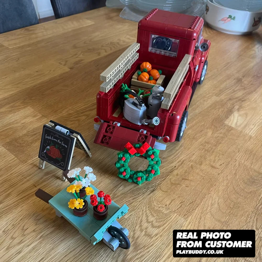 1950s Pickup Truck 1677PCS Building Blocks (10290) MOC Bricks Kit 1950s Pickup Truck Building Blocks