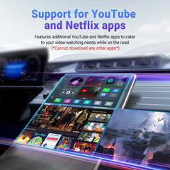 2 In 1 Ottocast AI Wireless CarPlay/Android Auto Multimedia Adapter YT Netflix Apple CarPlay & Android Auto