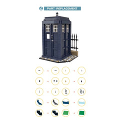 2639PCS MOC Dr Who Tardis 10’’ Model Building Blocks Toy Set Dr Who Tardis Building Blocks