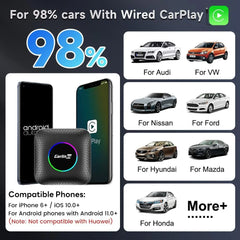 CarlinKit Android 13 Wireless CarPlay AI Box Android Auto LED Multimedia Player Apple CarPlay & Android Auto