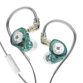 KZ EDX Pro In-Ear Stage Monitor Headphone Dual Magnetic Dynamic Unit Earphone Cyan - Mic / KZ EDX Pro Headphones