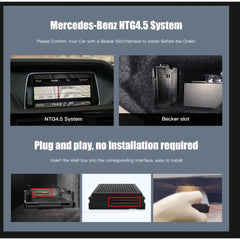 Mercedes 2011-2015 NTG4.5 Plug&Play Retrofit Wireless CarPlay & Android Auto NTG4.5 with Becker Slot Apple CarPlay &