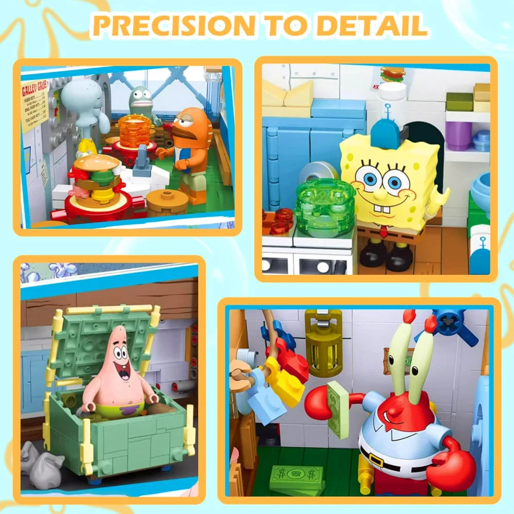 SpongeBob SquarePants Krusty Krab Building Blocks 3200PCS Boxed Krusty Krab / 3200 Pieces Building Blocks