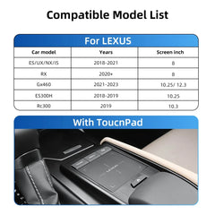 Wireless Apple CarPlay & Android Auto for Lexus ES/UX/NX/IS/RX/GX/RC 2018-2021 Lexus 2018-2021 with TouchPad Apple