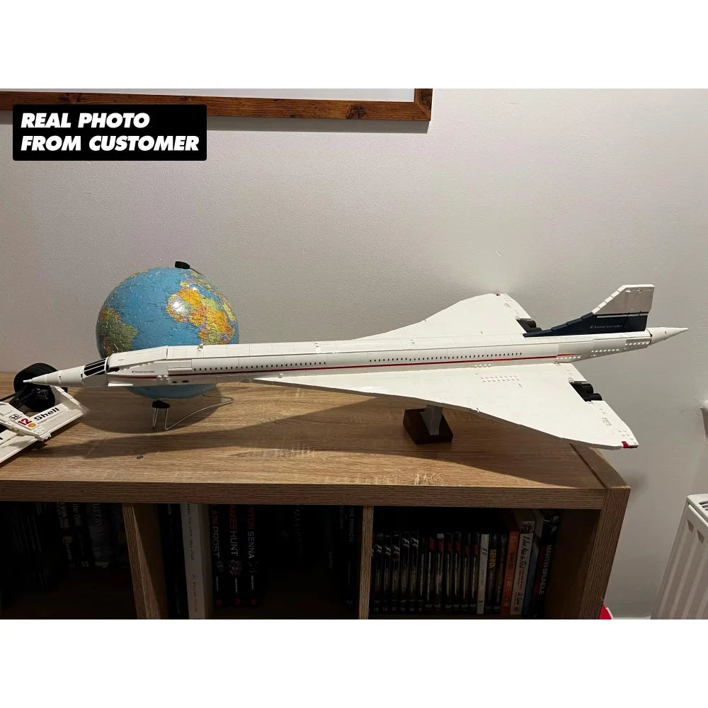 10318 Concorde Supersonic Airbus Building Blocks Technic 105CM Airplane Model Concorde / 2083 Pieces Building Blocks
