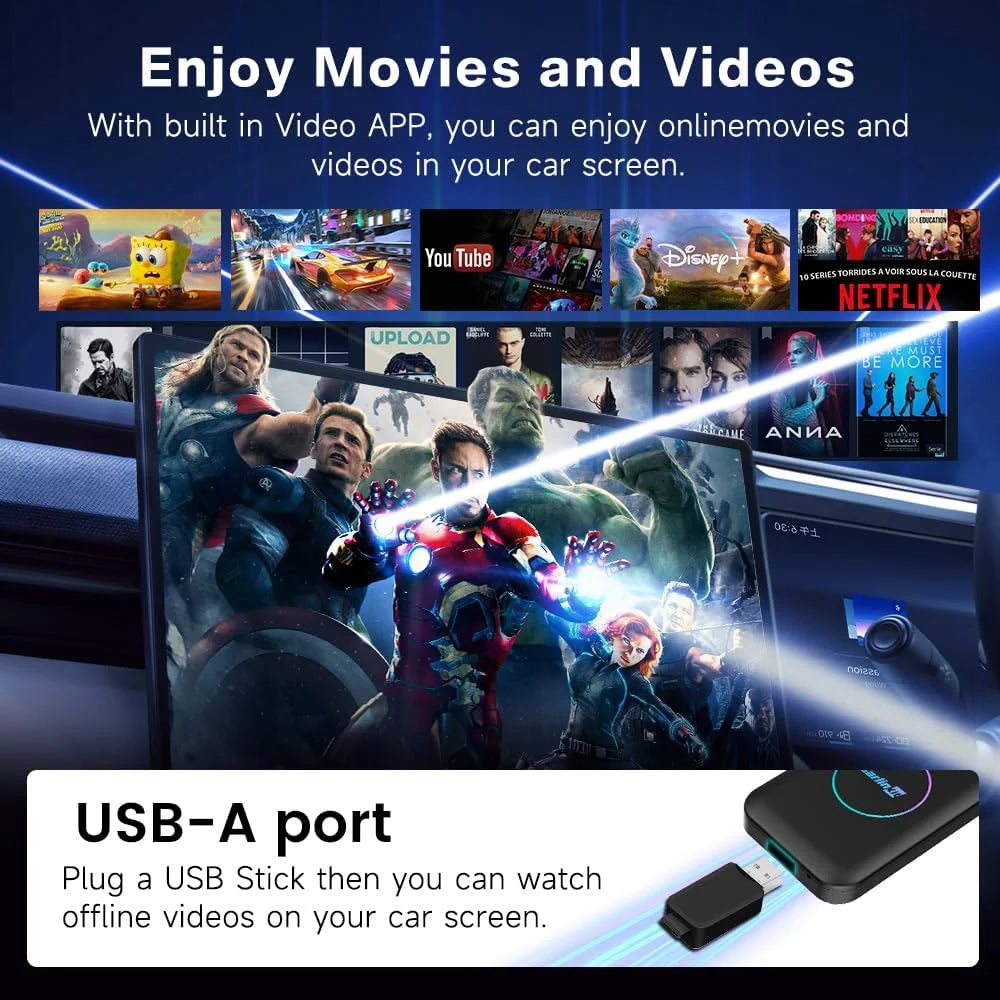 2025 CarlinKit TBox Lite Smart TV AI Box Wireless CarPlay Android Auto Adapter CarlinKit TBox Lite / Yes Apple CarPlay