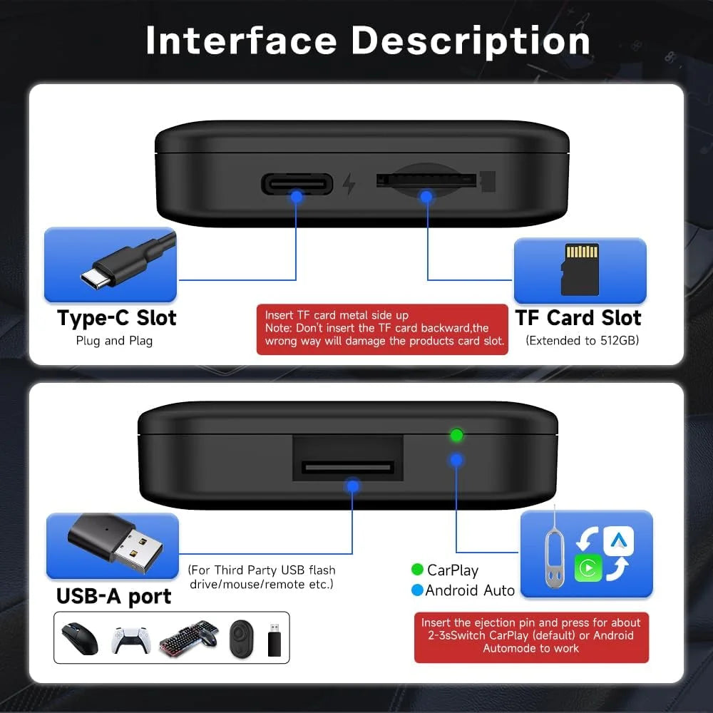 2025 CarlinKit TBox Lite Smart TV AI Box Wireless CarPlay Android Auto Adapter CarlinKit TBox Lite / Yes Apple CarPlay
