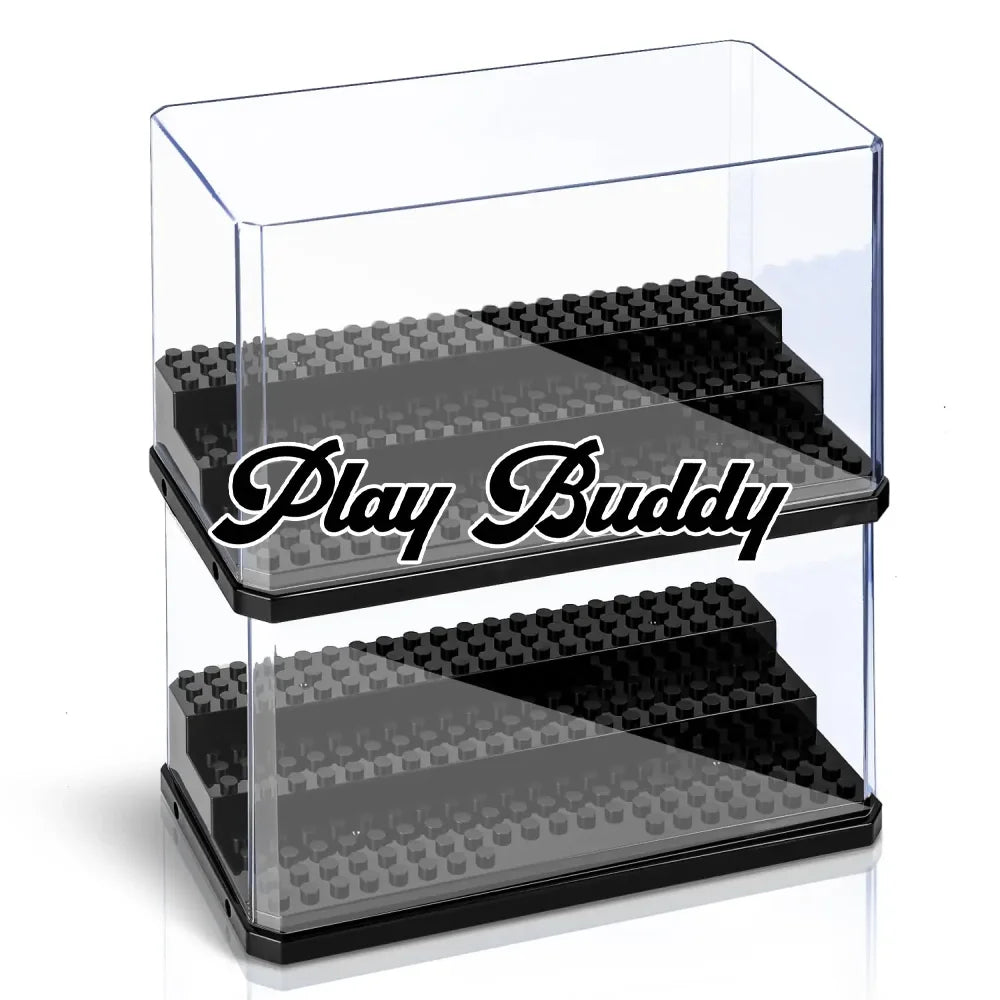 3 Steps Acrylic Display Case For Brick Minifigures Building Blocks Box Storage Building Blocks