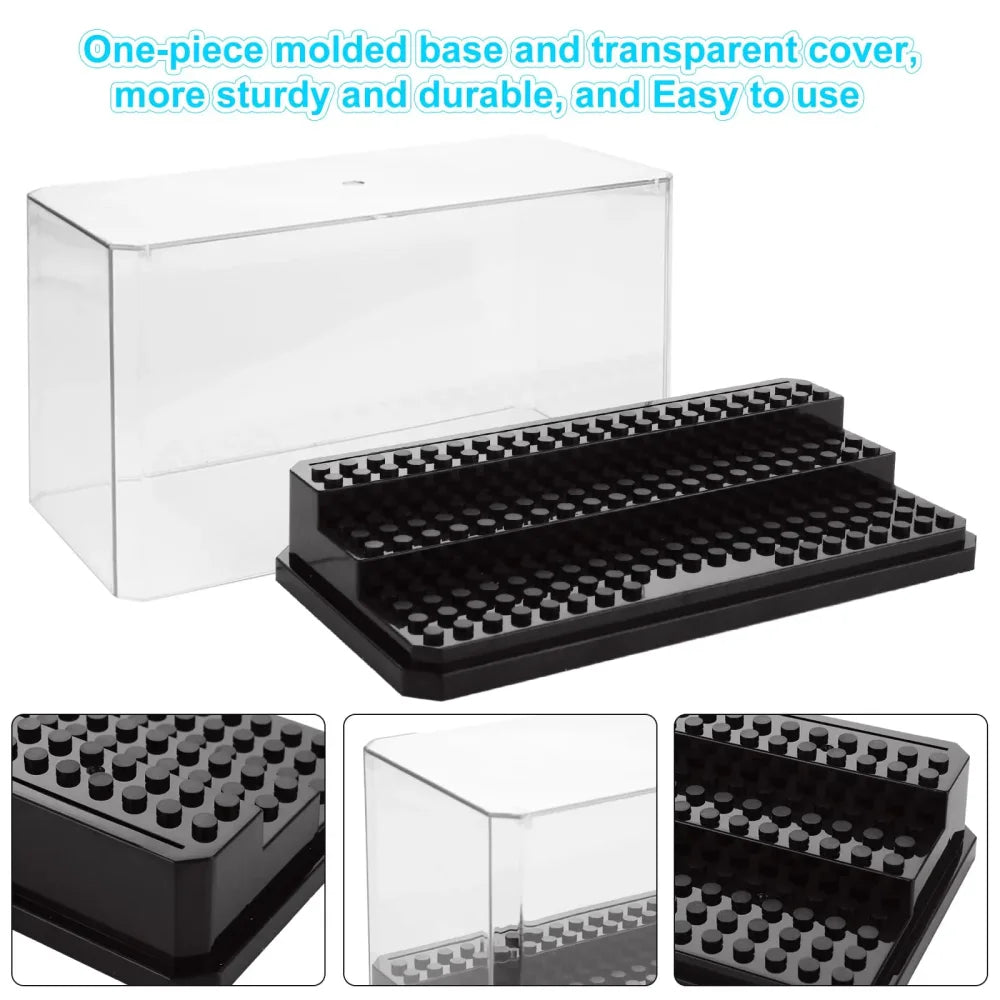 3 Steps Acrylic Display Case For Brick Minifigures Building Blocks Box Storage Building Blocks