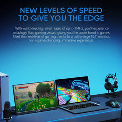 ARZOPA 16.1 Inch 144Hz 100% sRGB Portable Monitor Type-C Mini HDMI PC XBOX PS 16.1 Inch / ARZOPA Portable Monitor
