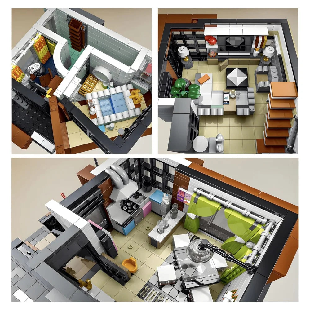 3623PCS Creative Modern Villa Modular City Architecture Building Block Bricks Modern Villa Building Blocks