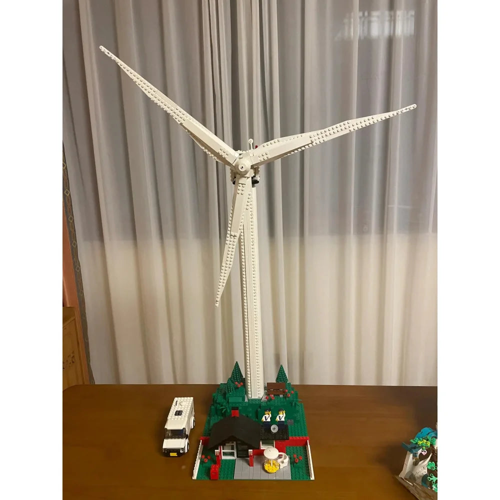 844PCS Vestas Wind Turbine Building Blocks Electric Windmill Generator Model Vestas Wind Turbine / Yes Building Blocks