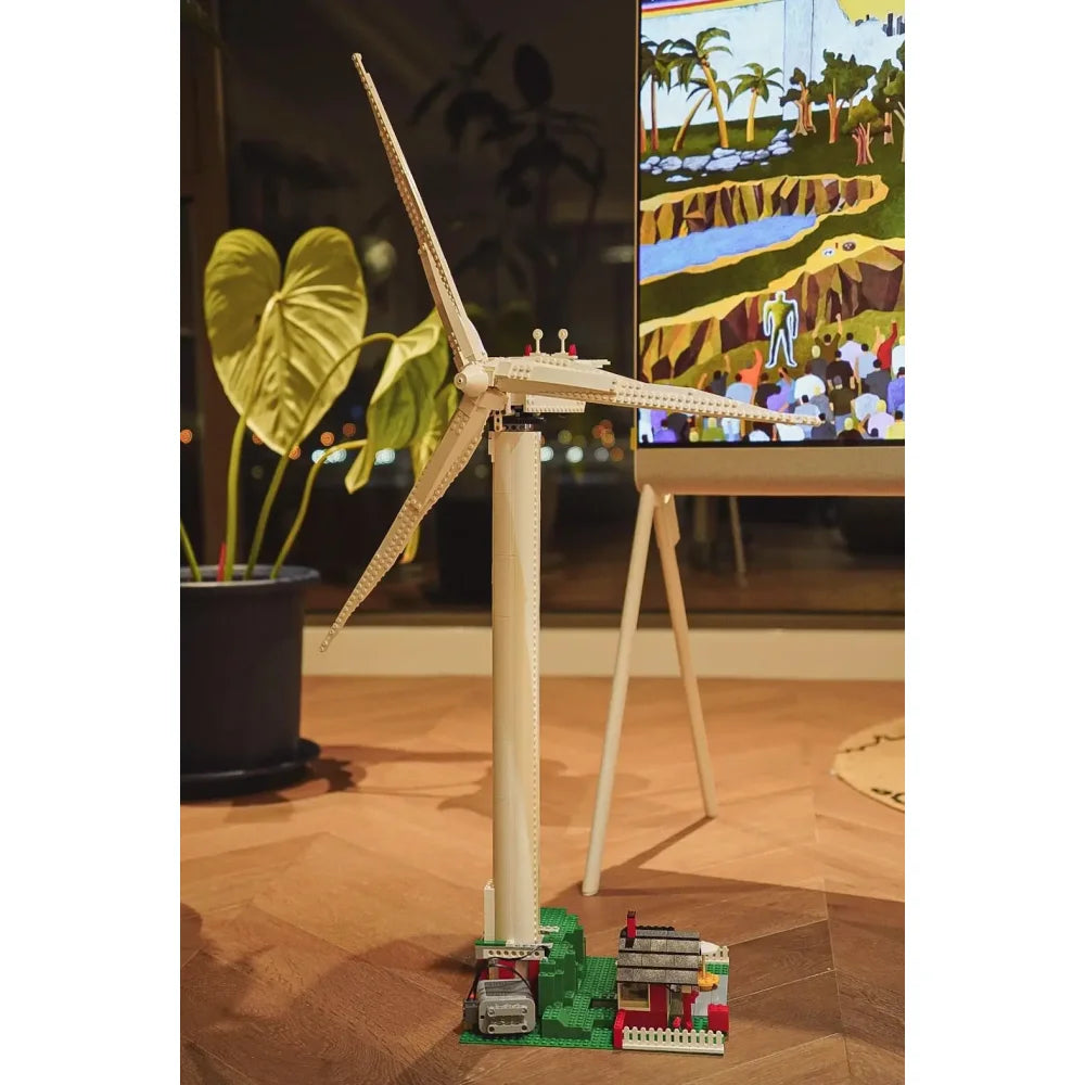 844PCS Vestas Wind Turbine Building Blocks Electric Windmill Generator Model Vestas Wind Turbine / Yes Building Blocks