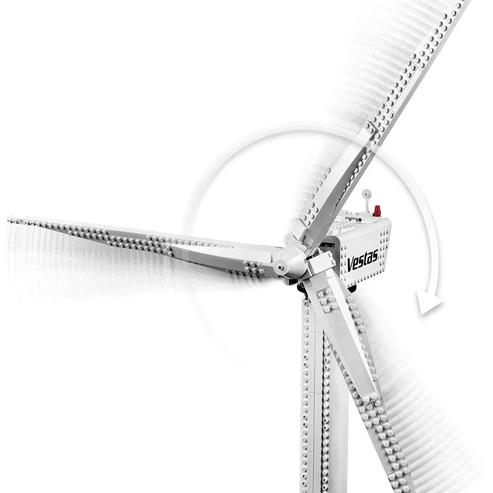 844PCS Vestas Wind Turbine Building Blocks Electric Windmill Generator Model Vestas Wind Turbine / Yes Building Blocks