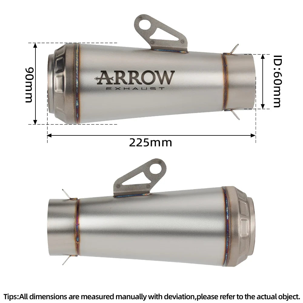 Arrow Motorcycle Exhaust Muffler DB Killer GP Motocross 60mm Escape Silencer Arrow Exhaust Muffler Exhaust