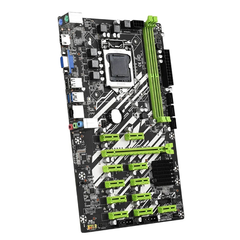 B250 LGA1151 Mining Motherboard 12 GPUs DDR4 DIMM RAM SATA3.0 HD-VGA ETH Miner B250 / LGA1151 Motherboard