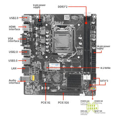 B75 Intel LGA1155 M.2 NVMe DDR3 SATA/USB3.0 Motherboard for i3 i5 i7 Xeon CPU B75 LGA1155 Motherboard