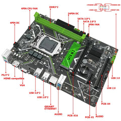 B75 Intel LGA1155 mATX Motherboard NGFF M.2 NVMe HDMI VGA DDR3 for i3 i5 i7 CPU B75 LGA1155 Motherboard
