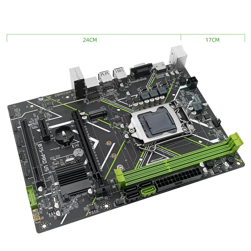 B75 Intel LGA1155 mATX Motherboard NGFF M.2 NVMe HDMI VGA DDR3 for i3 i5 i7 CPU B75 LGA1155 Motherboard