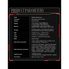 B85M-I Intel LGA1150 ITX Gaming Motherboard DDR3 NVMe M.2 WiFi USB3.0 1000Mbps B85M-I / LGA1150 Motherboard