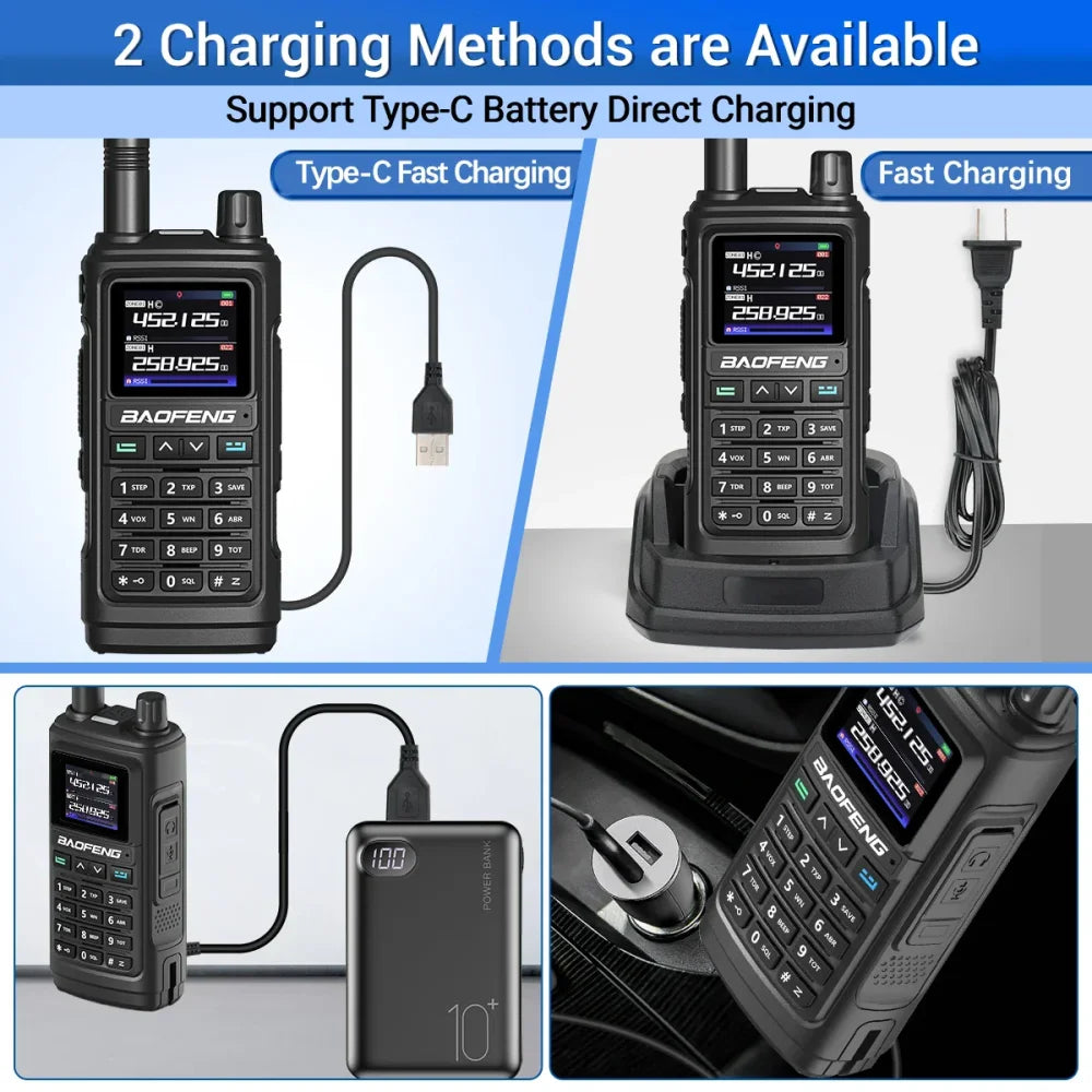 Baofeng UV-17 Pro GPS Air Band 999CH Full Band Walkie Talkie Long Range Ham New Walkie Talkie