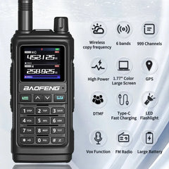 Baofeng UV-17 Pro GPS Air Band 999CH Full Band Walkie Talkie Long Range Ham New Walkie Talkie