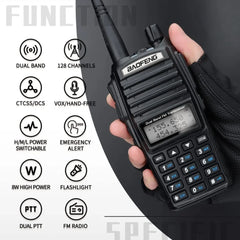Baofeng UV-82 Real 8W Walkie Talkie Dual Band VHF/UHF Two-Way Radios Transceiver Walkie Talkie