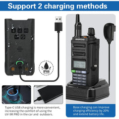 Baofeng UV-9R Pro Waterproof UHF VHF Dual Band Ham Two-Way Radio Walkie Talkie Walkie Talkie