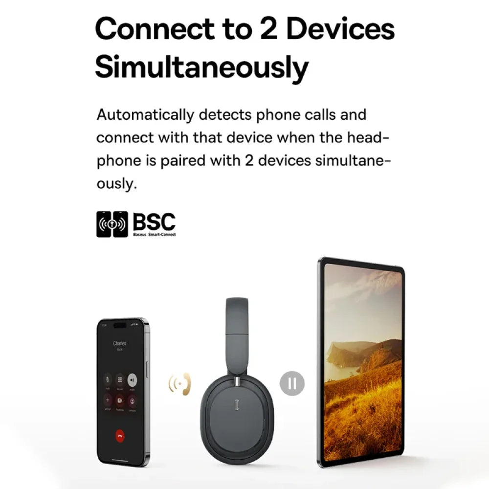 Baseus Bowie D05 Bluetooth 5.3 Headphones Stereo Noise Cancelling Earphones Headphones