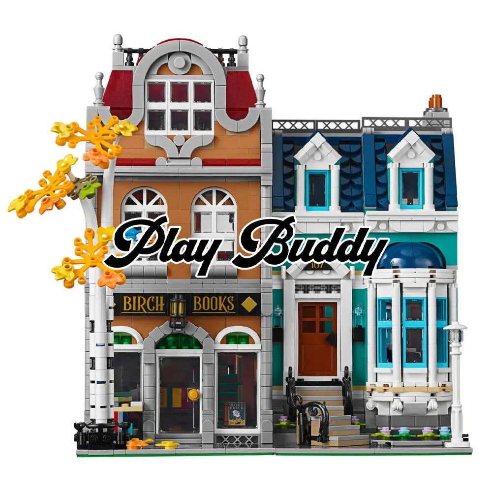 Bookshop Creator Building Blocks 2504PCS w/ 5 Figures (10270) ABS Kit Bookshop Building Blocks