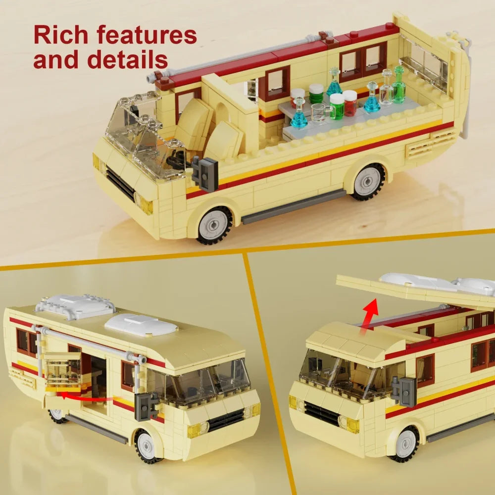 Breaking Bad RV Model Building Blocks Camper Van Collectible Vehicle Car Toy Set Breaking Bad RV / 432 Pieces Building