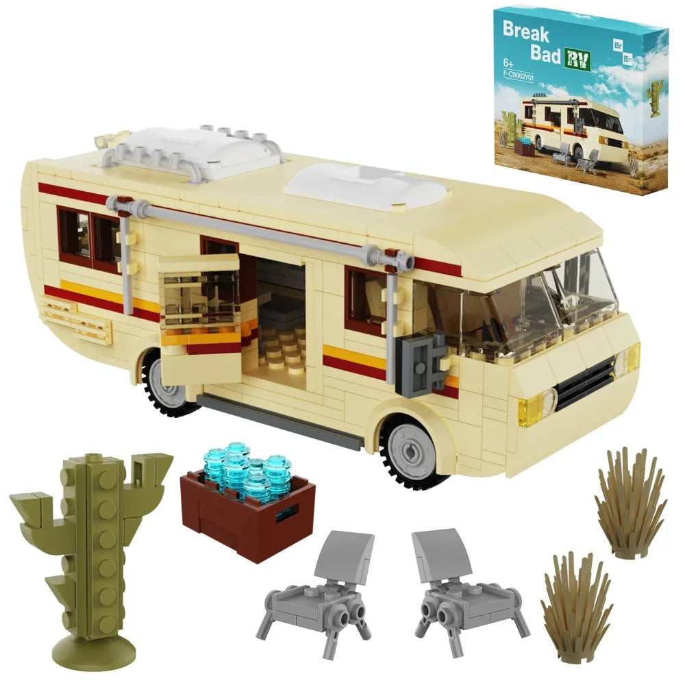 Breaking Bad RV Model Building Blocks Camper Van Collectible Vehicle Car Toy Set Breaking Bad RV / 432 Pieces Building