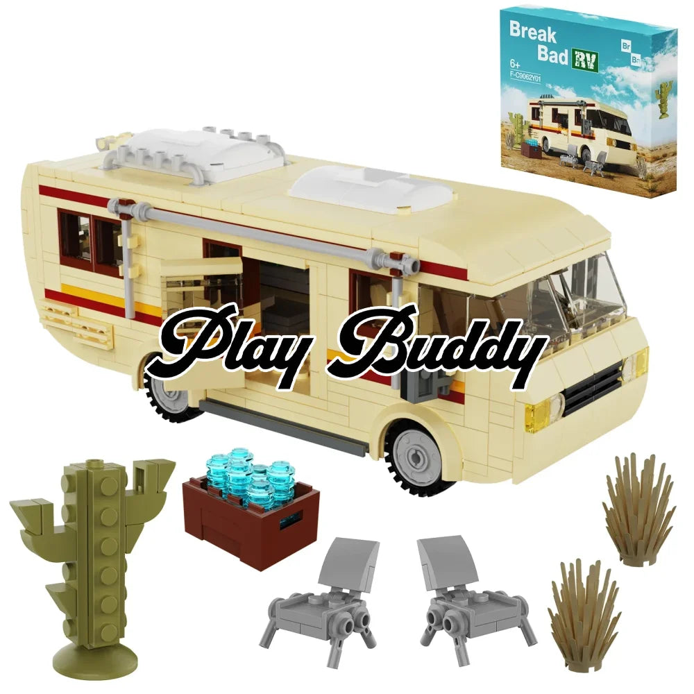 Breaking Bad RV Model Building Blocks Camper Van Collectible Vehicle Car Toy Set Breaking Bad RV / 432 Pieces Building