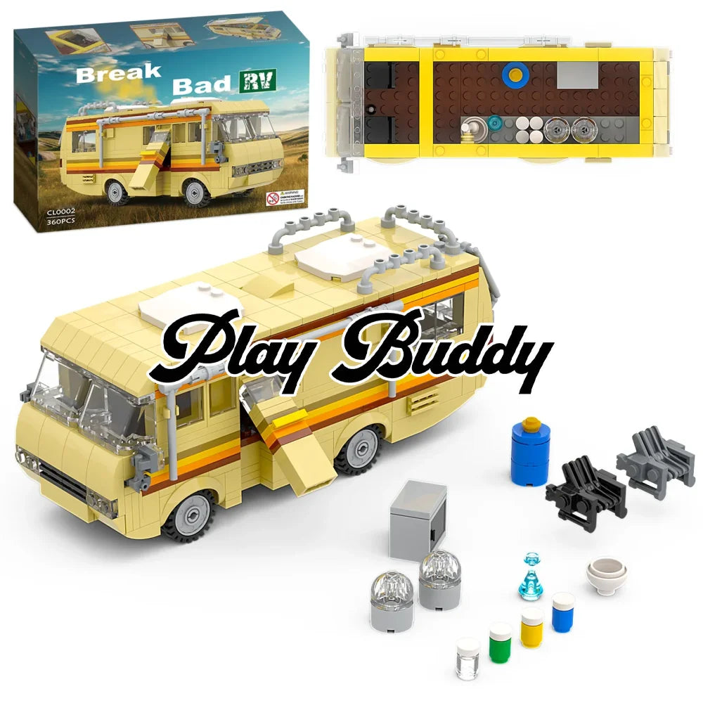 Breaking Bad RV Model Building Blocks Camper Van Collectible Vehicle Car Toy Set Breaking Bad RV / Yes Building Blocks