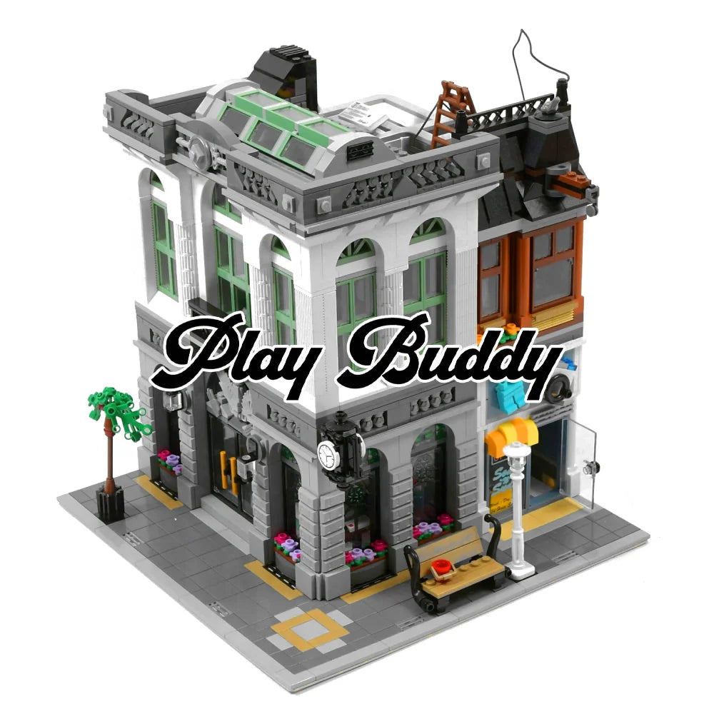 Brick Bank Building Blocks 2380PCS w/ 5 Figures (10251) ABS Kit Brick Bank Building Blocks