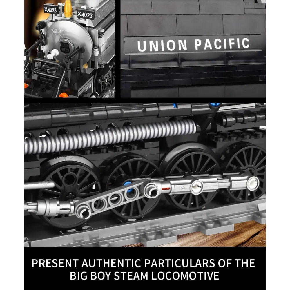 Building Blocks Union Pacific 4014 Big Boy Steam Locomotive Railway 1608PCS Union Pacific 4014 Big Boy Building Blocks