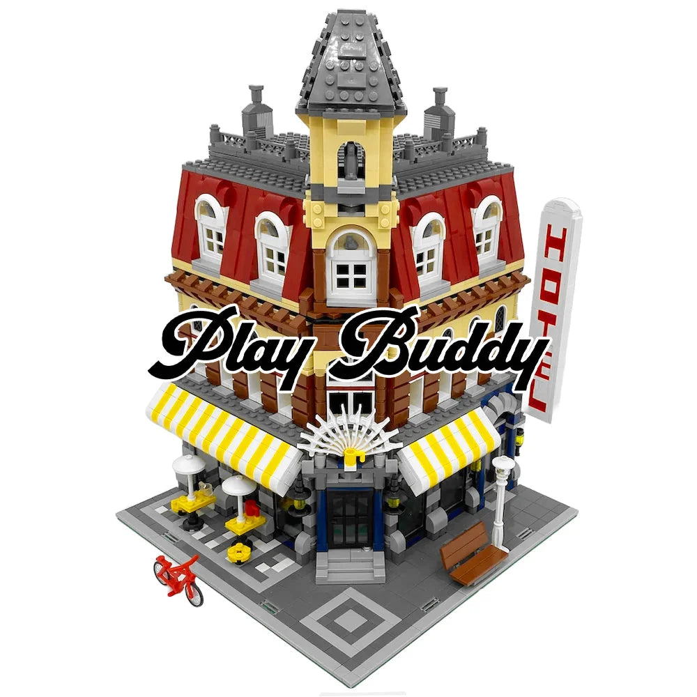 Café Corner Creator Building Blocks 2058PCS w/ 3 Figures (10182) ABS Kit Cafe Corner Building Blocks