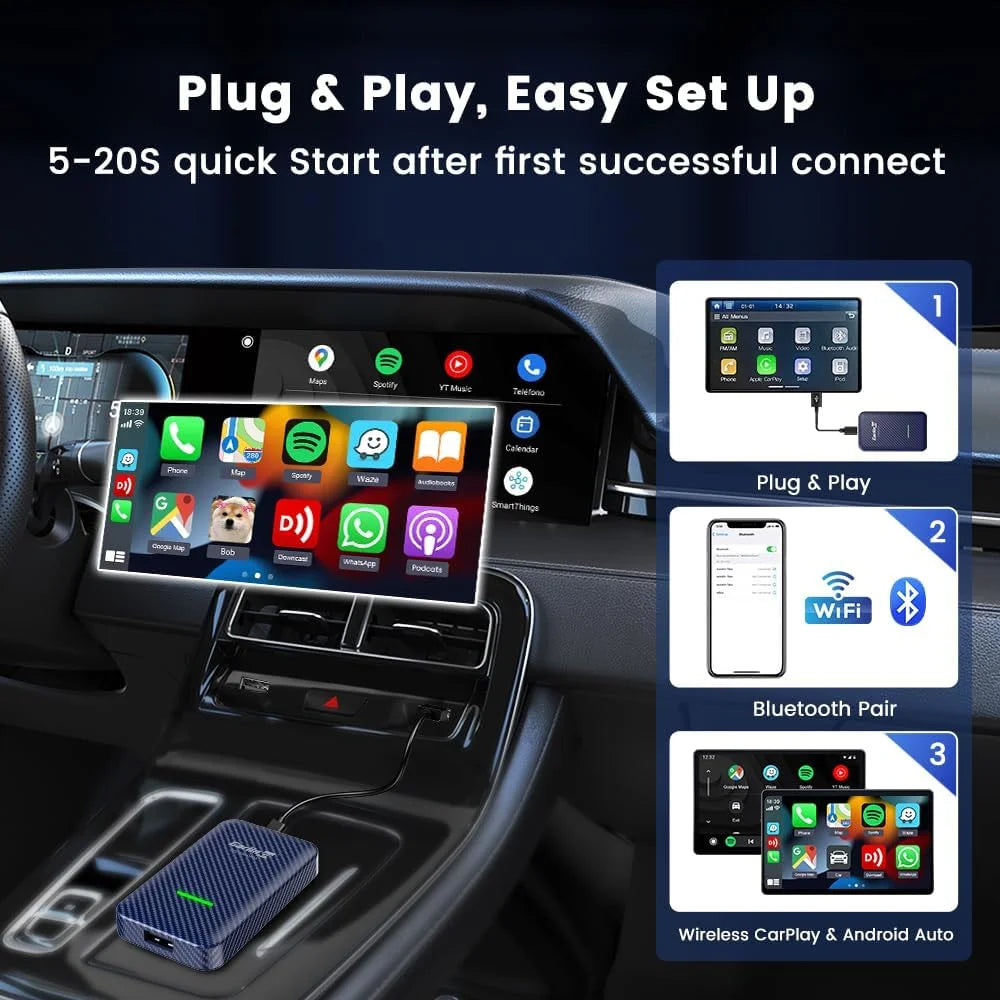 CarlinKit 4.0 for Wireless CarPlay Box Android Auto Dongle Car Player Activator CarlinKit 4.0 / Yes Apple CarPlay &