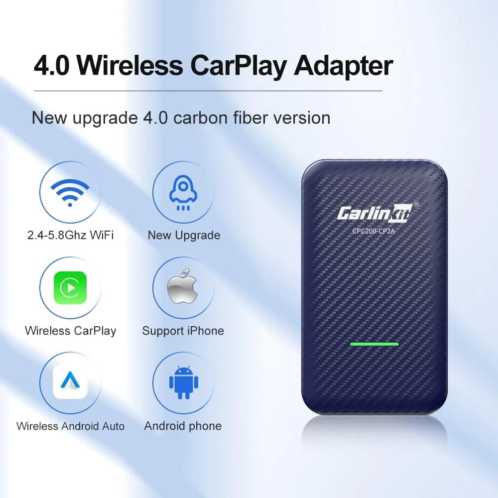CarlinKit 4.0 for Wireless CarPlay Box Android Auto Dongle Car Player Activator CarlinKit 4.0 / Yes Apple CarPlay &