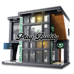 City Coffee House Building Blocks Set for Adults Street View Construction Toy Coffee Shop / 581 Pieces Building Blocks