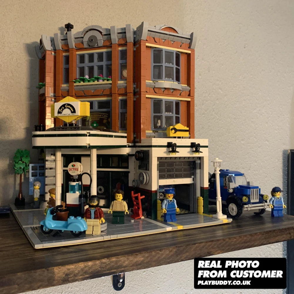 Corner Garage Creator Building Blocks 2569PCS w/ 6 Figures (10264) ABS Kit Corner Garage Building Blocks