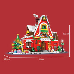 Creativity Winter Village Santa’s Visit Building Block Christmas House Gift Toy Winter Village Building Blocks