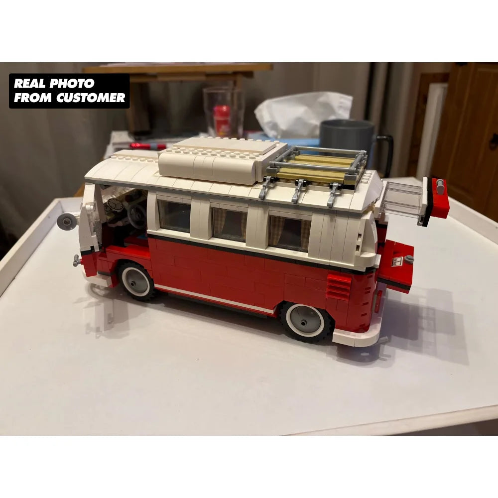 Creator Expert Volkswagen T1 Camper Van VW VDUB Red Building Kit Retired Set Volkswagen T1 Camper Van Building Blocks