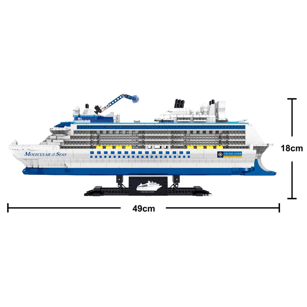 Cruise Ship Building Blocks MOC Boat Molecular of The Seas Model 2428Pcs Bricks Cruise Ship / No Box Building Blocks