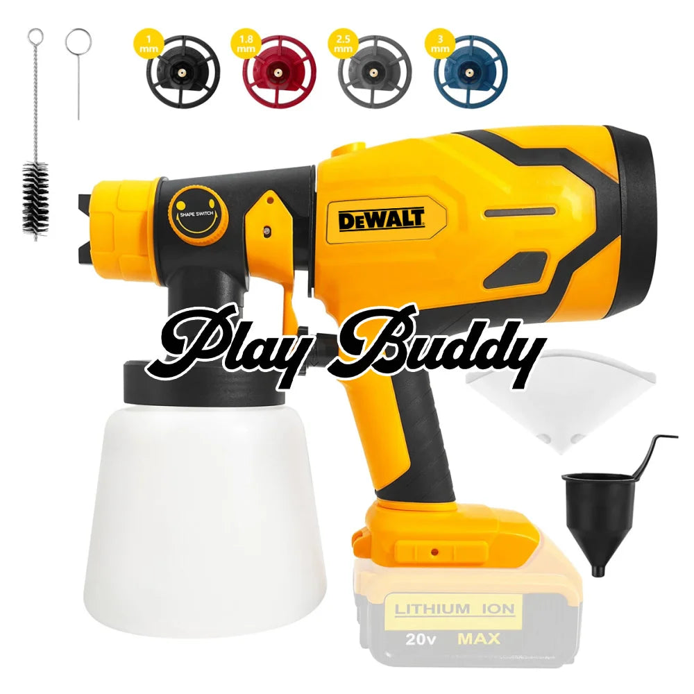 DEWALT Electric Spray Paint Gun 800ML Cordless Paint Sprayer Electric Paint Spray Paint Gun / UK Power Tool