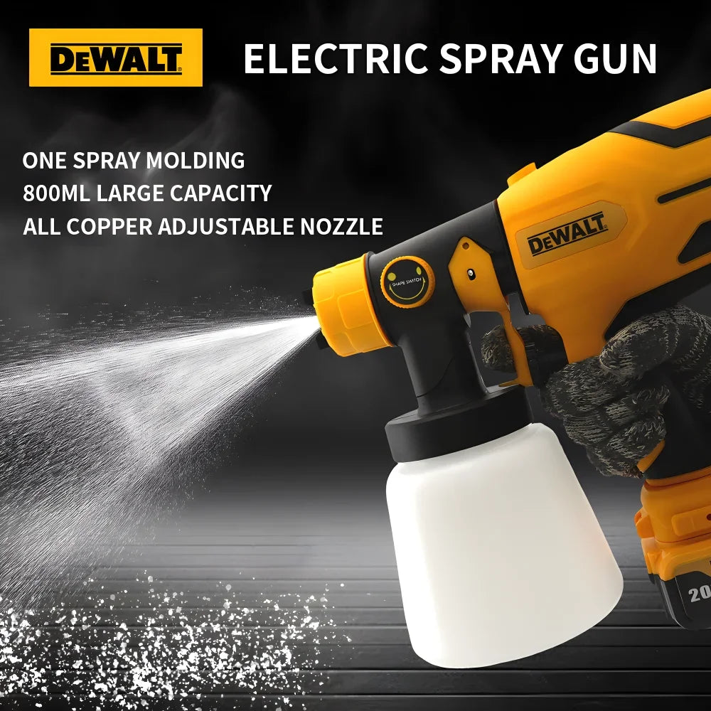 DEWALT Electric Spray Paint Gun 800ML Cordless Paint Sprayer Electric Paint Spray Paint Gun / UK Power Tool