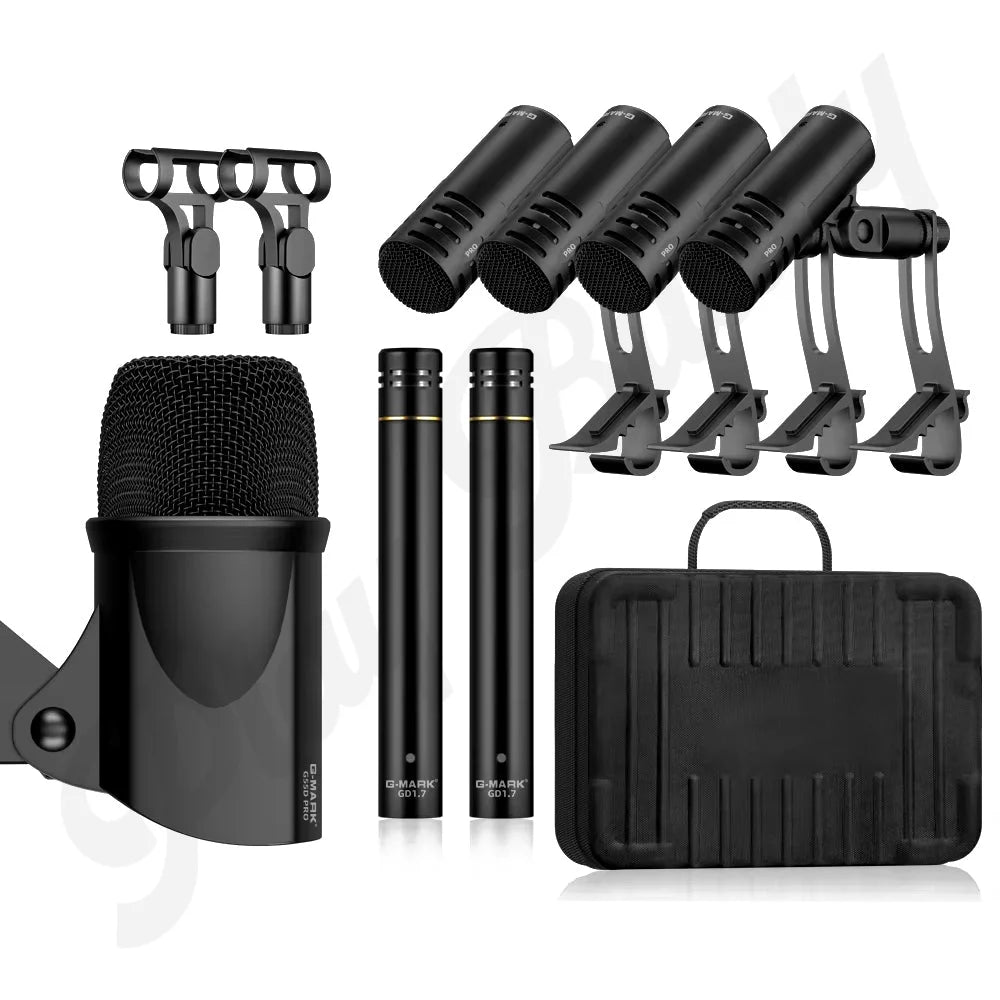 Drum Microphone Kit G-MARK GD1.7 Musical Instruments Mic For Band DJ Stage Drum Microphone Kit Microphone