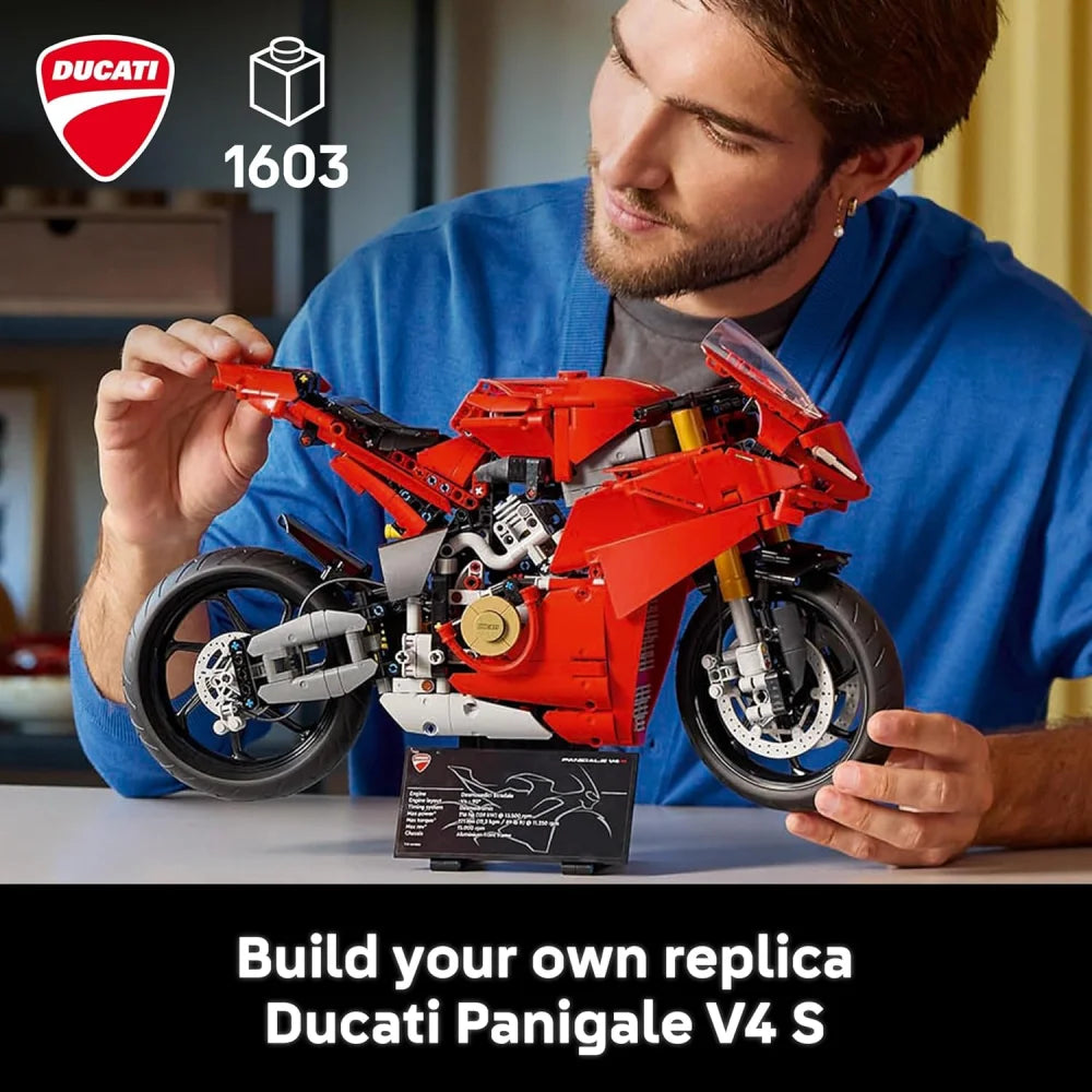 Ducati Panigale V4 S Motorcycle 1603PCS Building Blocks 42202 MOC Bricks Ducati Panigale V4 S Building Blocks